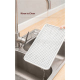2-Tier Drain Tray for Kitchen Counter, Detachable Plastic Dish Drainer Drying Rack, Multi-Functional Tea/Fruit/Vegetable Drain Board Caddy