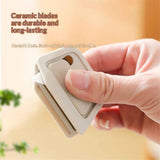 2 pack Mini Ceramic Box Cutter - Auto-Retractable Blade, Magnetic Package Opener, Compact Utility Knife for Mail, Crafts & DIY(2, khaki)