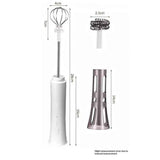 Milk Frother Wand for Coffee, Silent Coffee Foamer Drink Mixer,Handheld Frother Rechargeable Electric Whisk for Latte, Cappuccino, Hot Chocolate, Egg(Home and Travel Set White) In Australia - Darrahopens