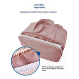Travel Toiletry Bag – Large Capacity Makeup Organizer, Wet/Dry Separation – Ideal for Business Trips, Gym, Family Vacation, Camping In Australia - Darrahopens