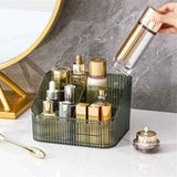 Makeup Organizer Cosmetics Storage Box, Large Capacity Make Up Brush Holder Organizer Vanity Accessories, Bathroom Countertops, Desk Storage Container, Cosmetic Display cases(Green,only box) In Australia - Darrahopens