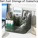 Makeup Organizer Cosmetics Storage Box, Large Capacity Make Up Brush Holder Organizer Vanity Accessories, Bathroom Countertops, Desk Storage Container, Cosmetic Display cases(Green,only box) In Australia - Darrahopens