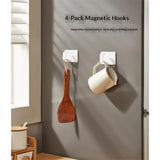 1 set 2 pcs Magnetic Laundry Basket Holder, White, Float, Organize, Organize Bathroom, Kitchen, Entryway, Doors, Cabinets on Smooth Surfaces