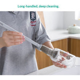 2 pack Long Handle Cleaning Sponge Cup Brush Multifunctional Household Cleaning Brush - Suitable for Cups, Bottles, Glassware（white）
