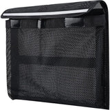 2 pack Heavy Duty Adhesive Mount Closable Boat Storage Bag, Mesh Organizer with Reflective Strips & Hook-and-Loop Fastener for Boat Gear, Fishing Tackle, Home Use(25*34cm)