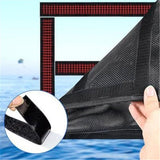 2 pack Heavy Duty Adhesive Mount Closable Boat Storage Bag, Mesh Organizer with Reflective Strips & Hook-and-Loop Fastener for Boat Gear, Fishing Tackle, Home Use(25*34cm)
