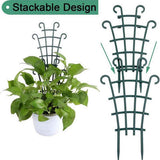 10 Pack Small Trellis for Potted Plants Indoor Outdoor, Tiny Stackable Plastic Climbing Stakes, Mini DIY Garden Support Trellis for Houseplants Vines Vegetables Flowers Stand Frame In Australia - Darrahopens