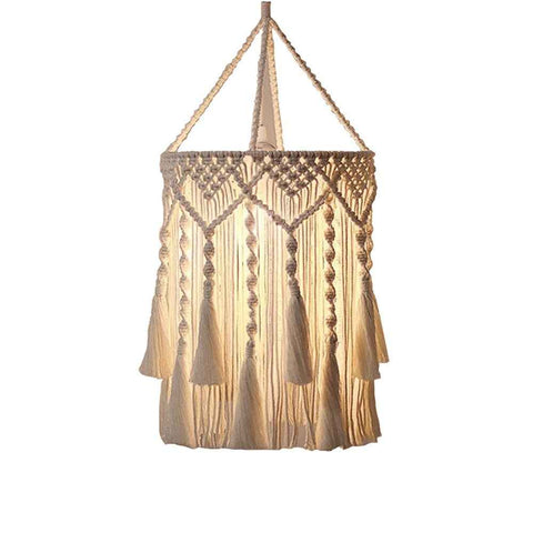 Boho Lamp Shade,Boho Hanging Lamp Handmade Lamp Shade Plug in Pendant Light,Bohemian Hanging Lights for Boho Bedroom Decor Living Room (Only lampshade) In Australia - Darrahopens