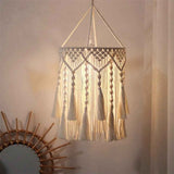 Boho Lamp Shade,Boho Hanging Lamp Handmade Lamp Shade Plug in Pendant Light,Bohemian Hanging Lights for Boho Bedroom Decor Living Room (Only lampshade) In Australia - Darrahopens