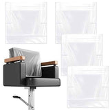 4 pack Barber Chair Cover Protector, Clear PVC Salon Chair Cover, Hairdressing Chair Back Stitched Cover Durable Easy Clean Covers Prevents Damage for Hair Salon Spa Office Chairs（Only transparent cover） In Australia - Darrahopens