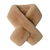 Faux Fur Collar Scarf for Women Winter, Fluffy Scarves Neck Shrug for Cold Weather, Faux Fur Cross Scarf Thick Soft Neck Collar Warm Winter Wrap In Australia - Darrahopens