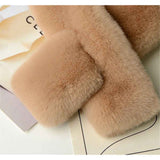 Faux Fur Collar Scarf for Women Winter, Fluffy Scarves Neck Shrug for Cold Weather, Faux Fur Cross Scarf Thick Soft Neck Collar Warm Winter Wrap In Australia - Darrahopens