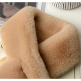 Faux Fur Collar Scarf for Women Winter, Fluffy Scarves Neck Shrug for Cold Weather, Faux Fur Cross Scarf Thick Soft Neck Collar Warm Winter Wrap In Australia - Darrahopens