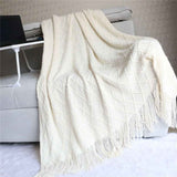Fluffy Fringe Throw Blanket Lightweight Soft Cozy for Bed Sofa Chair Throw Blankets, Off White 127*182cm In Australia - Darrahopens