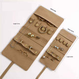 Travel Jewelry Organizer Case, Foldable Jewelry Roll for Necklaces, Earrings, Journey-Rings, Bracelets, Brooches, Portable, white（excluding jewelry） In Australia - Darrahopens
