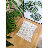 2 pack Handmade Cotton Woven Crochet Placemat with Tassels, 10 x12 Inches Small Place Mat for Bohemian Wedding Décor, Boho Table Mat for Farmhouse, Rustic Décor for Dining Table, Beige In Australia - Darrahopens