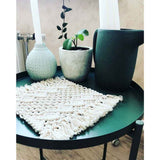 2 pack Handmade Cotton Woven Crochet Placemat with Tassels, 10 x12 Inches Small Place Mat for Bohemian Wedding Décor, Boho Table Mat for Farmhouse, Rustic Décor for Dining Table, Beige In Australia - Darrahopens