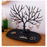 2 pack Little Deer Earrings Necklace Pendant Bracelet Jewelry Display Stand Tray Tree Storage Racks Organizer Holder, Black（Only jewelry rack） In Australia - Darrahopens