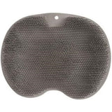 Shower Foot Scrubber Mat with Non-Slip Suction Cups, Non Slip Bathtub and Shower Mat with Suction Cups and Drain Holes, Foot Back Cleaning Pad Back Washer Exfoliating Bath Wash Pad (Grey)