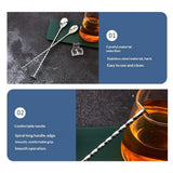 4 pack  Bar Spoon, 10" (25.5 cm), Stainless Steel,Professional Spiral Stir Spoon for Bartenders, Home Bar Mixing Cocktail Making