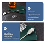 4 pack  Bar Spoon, 10" (25.5 cm), Stainless Steel,Professional Spiral Stir Spoon for Bartenders, Home Bar Mixing Cocktail Making