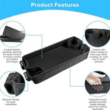 Stroller Snack Tray Compatible with Wagon - Upgraded with Extra Thick Base, for Added Durability（black）