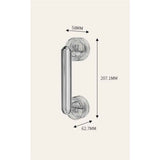 Waterproof Suction Cup Handle, Suction Cup Door Handle for Bathroom and Kitchen Cabinet Drawer (Transparet Sliver)