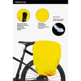 2 pack Bicycle Rear Rack Bag BIke Trunk Bag Rain Cover for Commuter Bags and Panniers - yellow (only Cover)