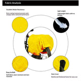 2 pack Bicycle Rear Rack Bag BIke Trunk Bag Rain Cover for Commuter Bags and Panniers - yellow (only Cover)