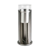 2 in 1 Round Cosmetic Cotton Pad Holder, Stainless Steel Cotton Swabs Make up Pads Dispenser Organizer Box Holder with acrylic Lids for Bathroom Vanity Storage
