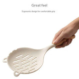 Spoon Perfect for Straining or Lifting Meat and Veggies from Broth, Durable BPA-Free Matte Silicone, Safe for Nonstick Cooking Surfaces