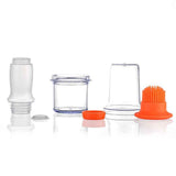 2 Pack Silicone Pressing Oil Bottle Brush with Lid Baking Sauce Bottle Salad Dressing Bottle Barbecue Sauce Brush Oil Pot Home Kitchen Oil Brush Tool (Orange)