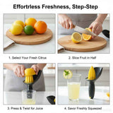 Citrus Reamer Juicer with Seed Catcher Manual Fruit Juicer for Lemons Limes Oranges Tangerines Pomegranates, Dishwasher Safe BPA Free Plastic Handheld Fruit Juice Citrus Reamer Kitchen Tool