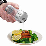 2 pack Mesh Shaker or Salt Shaker, Stainless Steel Salt Dispenser, Clear Acrylic Seasoning Fine Mesh Shaker with Rotating Cover, 4.23 Ounces (120 Milliliter)