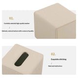 Leather Tissue Box Cover Square Tissue Box Holder for Bathroom Vanity Countertop Night Stands Bedroom Office Desk,Modern Tissue Decorative Organizer with Magnetic Closure（Only tissue box）