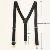 2 pack Women's Suspenders Clips Adjustable Elastic Band Y Shaped Suspender, Suspender with 3 Strong Clips Adjustable Braces (red)
