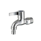 Alloy Outdoor Faucet, Interface Wall-Mounted Faucet, Used for Bathroom Mop Sink, Balcony and Garden（Silver）