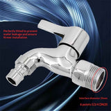 Alloy Outdoor Faucet, Interface Wall-Mounted Faucet, Used for Bathroom Mop Sink, Balcony and Garden（Silver）
