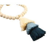 Handmade Magnetic Wooden Bead Curtain Tiebacks 2 PCS | Simple Elegant Magnetic Tassel Curtain Tie Backs | Accessories Wall Decoration | Drapery Tiebacks for Bedroom Window Treatment