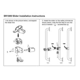 Handshower Shower Grab Bar Head Holder, Universal Fit Hand Held Shower Bracket for Handicap Grab Bar, Detachable Bathroom Replacement, Rotation Sprayer Holder, ABS