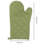 Oven Mitts and Pot Holders 4 pcs Set,High Heat Resistant 500 Degree Extra Thicken Long Kitchen Cotton Oven Glove for Cooking (11.8 Inch,Green)