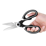 2 pack Kitchen Shears Multi Purpose Strong Stainless Steel Kitchen Utility Scissors with Cover Poulry,Fish, Meat, Vegetables Herbs, Bones, Dishwasher Safe (Black)