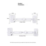 2 Pack Child Proof Window Restrictor, Adjustable Baby Safety Window Lock, Window Safety Locks for Toddlers & Pets, Easy to Install Suitable for Door, Washing Machine, Cat Door (White)