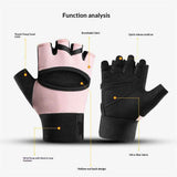 1 Pair Essential Training & Weightlifting Gloves, Fingerless Workout Gloves, for Secure Hold and Palm Padding Protection