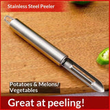 Vegetable Peeler, Stainless Steel Swiveling Blade, Silver Handle, Potato Peeler for Potato, Apple, Cucumber