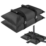 Umbrella Base Weights Sand Bags, 2 Pack 45lbs Fillable Weight Bags to Hold Things Down, Black Weighted Base Sandbags for Outdoor Furniture Patio Cantilever Umbrellas Stand (Without Sand)