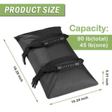 Umbrella Base Weights Sand Bags, 2 Pack 45lbs Fillable Weight Bags to Hold Things Down, Black Weighted Base Sandbags for Outdoor Furniture Patio Cantilever Umbrellas Stand (Without Sand)