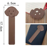 6 Pieces Faux Leather Dog Bookmarks PU Animal Puppy Bookmarks Handmade Personalized Reading Page Markers for Bookworms Book Lovers Writers Relatives Friends Men Women Teen Boys Girls, Brown