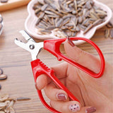 2 Pc Red Peeling The Shell Nut Shell Cracker Seed Pistachio Sheller Opener Peeling Pliers Nut Crackers Artifact Stainless Steel Convenience Hard Case Buster，Kitchen Utensils and Gadgets