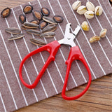2 Pc Red Peeling The Shell Nut Shell Cracker Seed Pistachio Sheller Opener Peeling Pliers Nut Crackers Artifact Stainless Steel Convenience Hard Case Buster，Kitchen Utensils and Gadgets